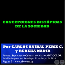 CONCEPCIONES DISTPICAS DE LA SOCIEDAD - Por CARLOS ANBAL PERIS CASTIGLIONI y REBEKA NADIR - Domingo, 31 de Mayo de 2020